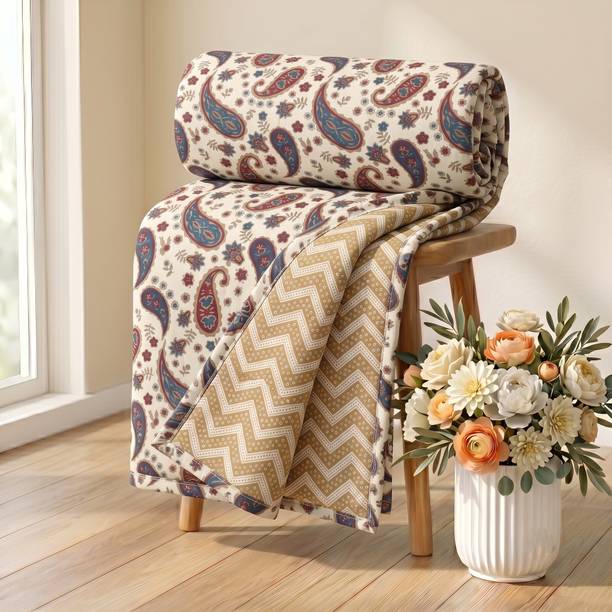 Indian Weavers home store Floral Double Dohar for  AC Room