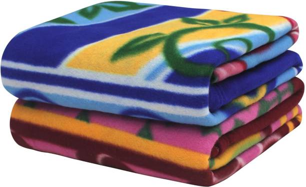 COZYEXPORTS Printed Single Fleece Blanket for  Heavy Winter