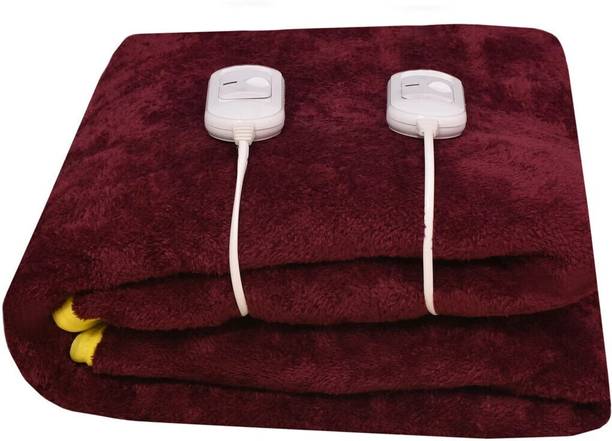 Bhaven Creations Solid Double Electric Blanket for Heavy Winter