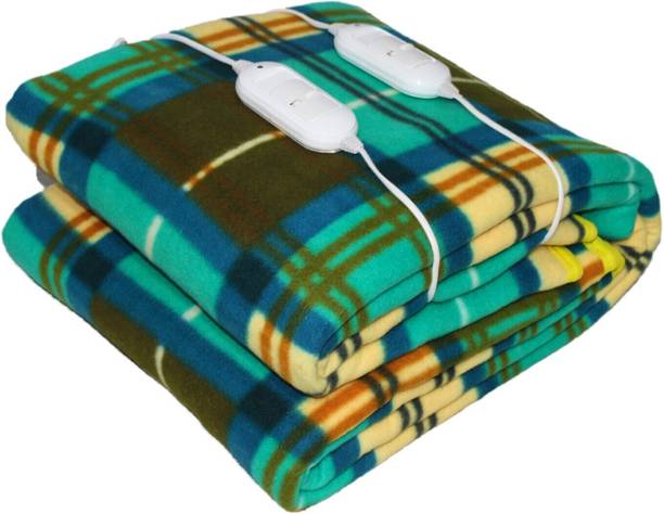 Comfort Ideas Checkered Double Electric Blanket for  Heavy Winter