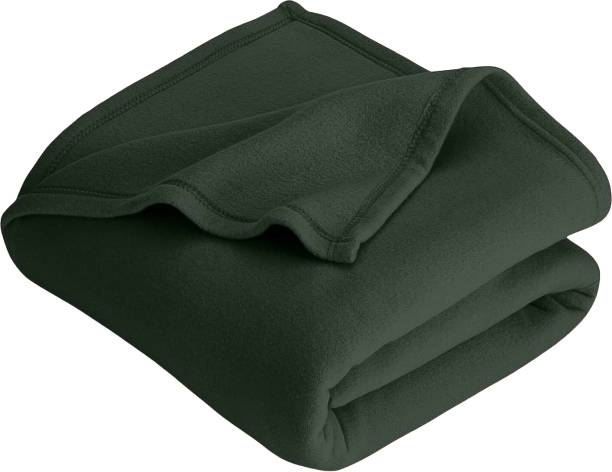 HOMIEE Solid Double Fleece Blanket for  Mild Winter