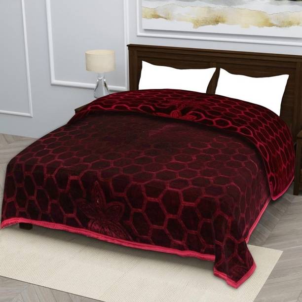 bcare Floral Double Mink Blanket for  Heavy Winter