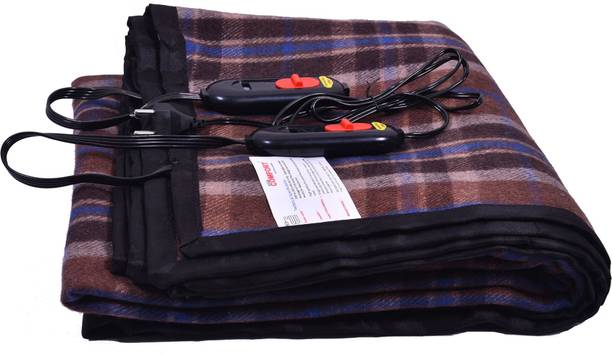 Higa Comfort Checkered Double Electric Blanket for  Heavy Winter