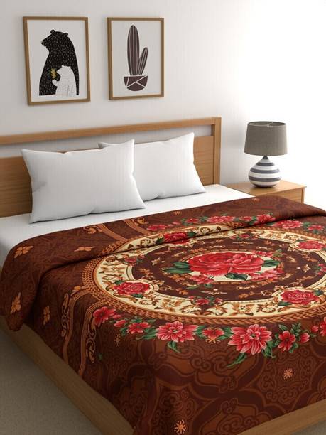 Raymond Home Floral Double Mink Blanket for Heavy Winter