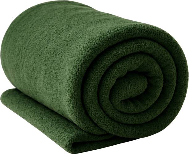 Neekshaa Solid Single Fleece Blanket for  Mild Winter