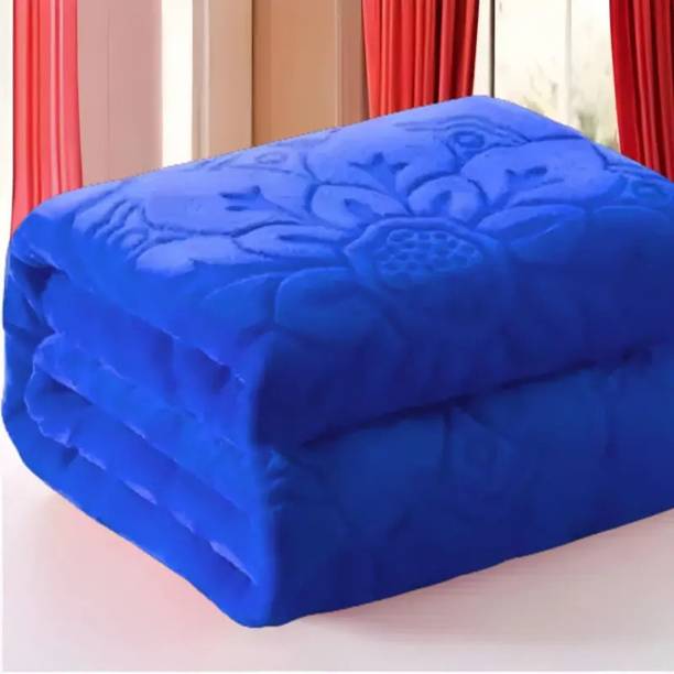 Deeksha Solid Double Mink Blanket for  Heavy Winter