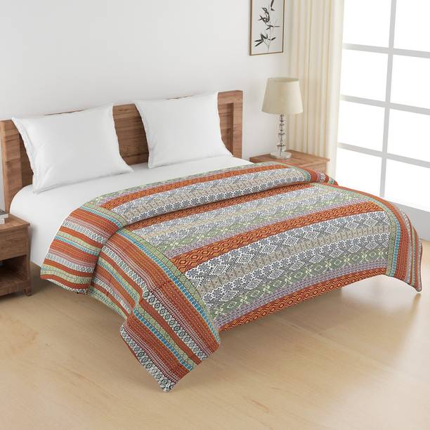 SWAYAM Striped Double Comforter for  AC Room