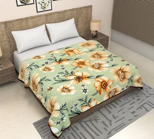 CARLTON LONDON Striped King Coral Blanket for  AC Room