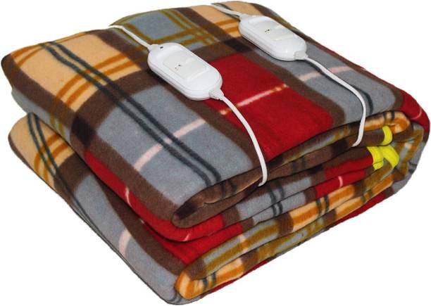 Comfort Ideas Checkered Double Electric Blanket for  Heavy Winter