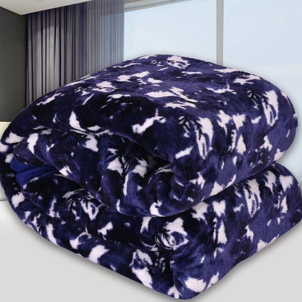 SPANGLE Printed Single Mink Blanket for  Mild Winter