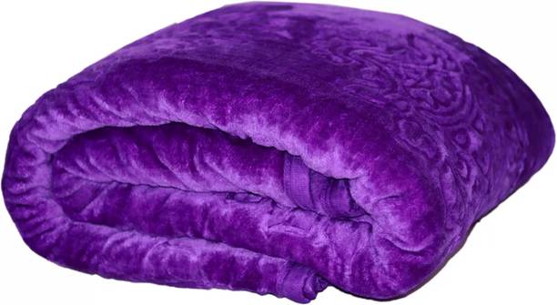 Anadhika Self Design Single Mink Blanket for  Heavy Winter