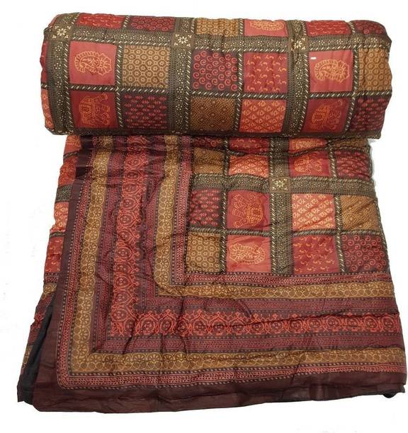 shree karni export Checkered Single Quilt for  Heavy Winter