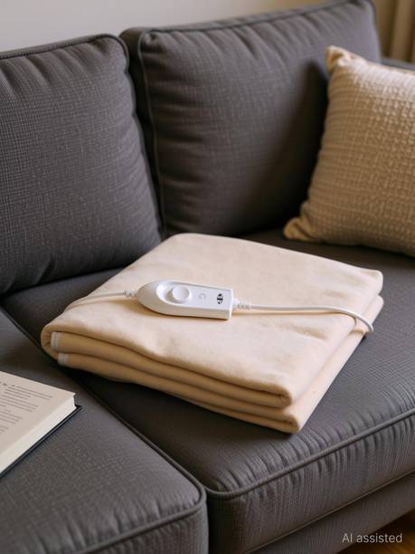 Expressions Solid Single Electric Blanket for  Heavy Winter