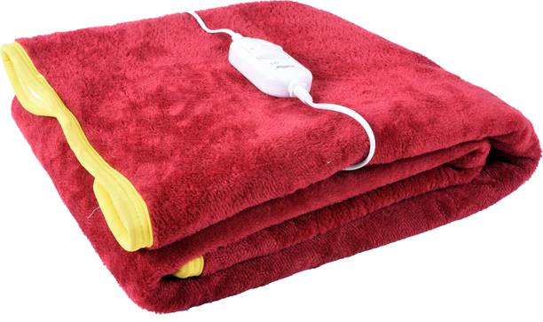 warmzzz Solid Single Electric Blanket for  Heavy Winter