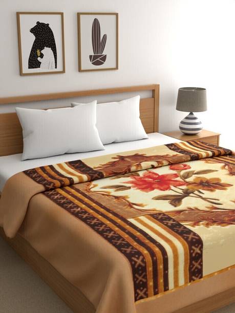 Raymond Home Floral Double Mink Blanket for  Heavy Winter