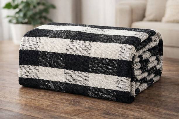 Royal Lush Striped Single Woollen Blanket for  Heavy Winter