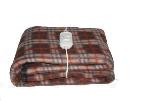 warmzzz Checkered Single Electric Blanket for  Heavy Winter