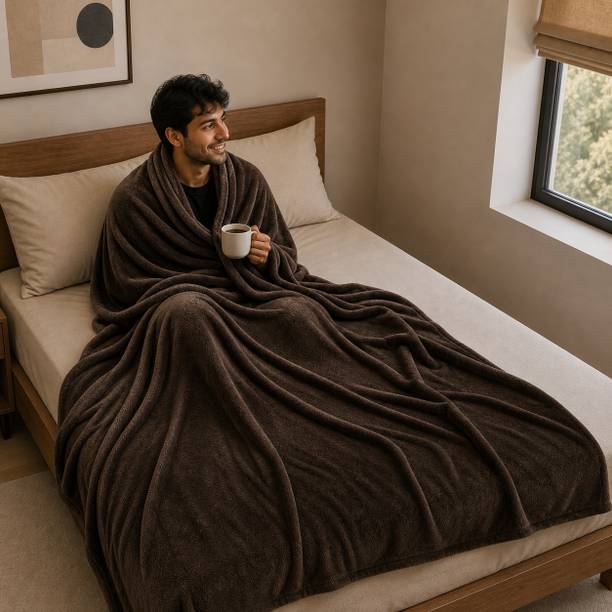 BM Decor Solid Double AC Blanket for  AC Room