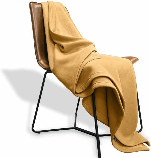 Urban Arts Solid Single Fleece Blanket for  Mild Winter
