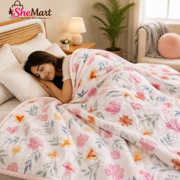 Shemart Floral Double Dohar for  All Season