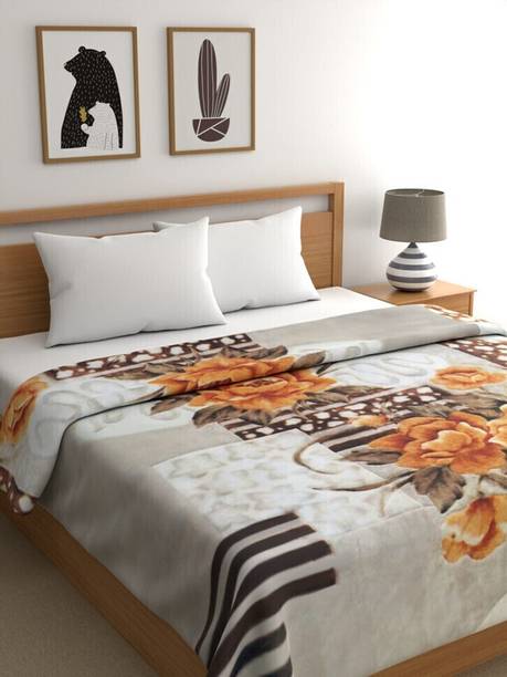 Raymond Home Floral Double Mink Blanket for  Heavy Winter