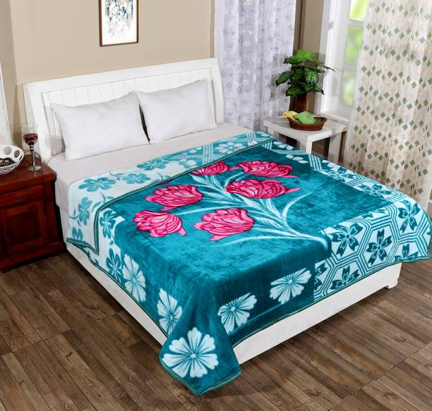 IWS Printed Double Mink Blanket for  Mild Winter