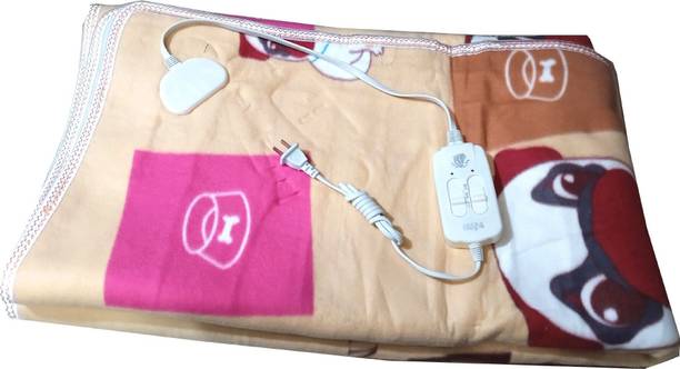 warmzzz Printed Double Electric Blanket for Heavy Winter