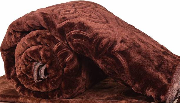 MFI Embroidered Double Mink Blanket for  Heavy Winter