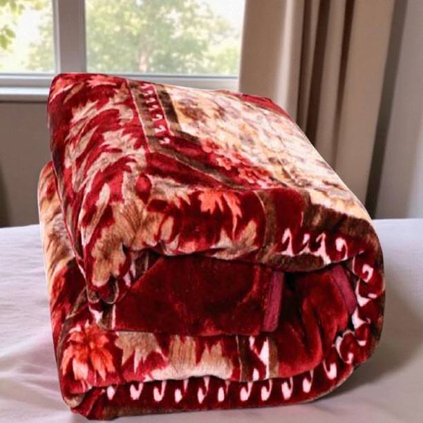 GKM Self Design Double Woollen Blanket for  Heavy Winter