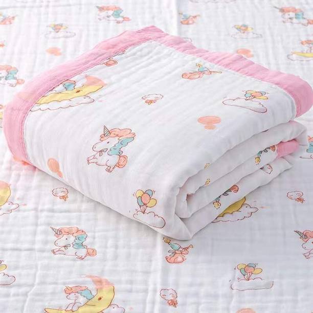 Divyam Printed Crib Swaddling Baby Blanket for  All Season