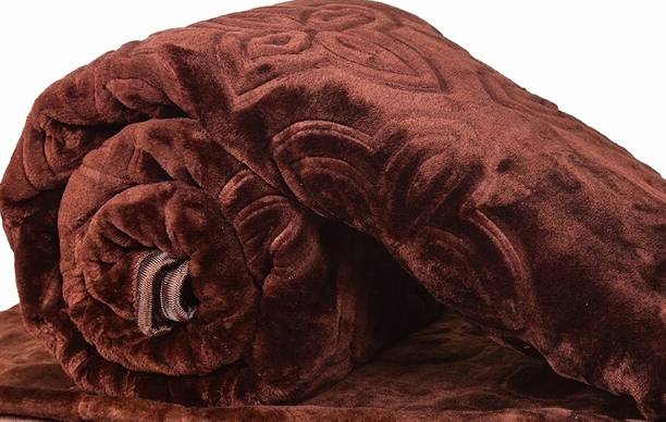 Huemic Solid Single Mink Blanket for  Heavy Winter