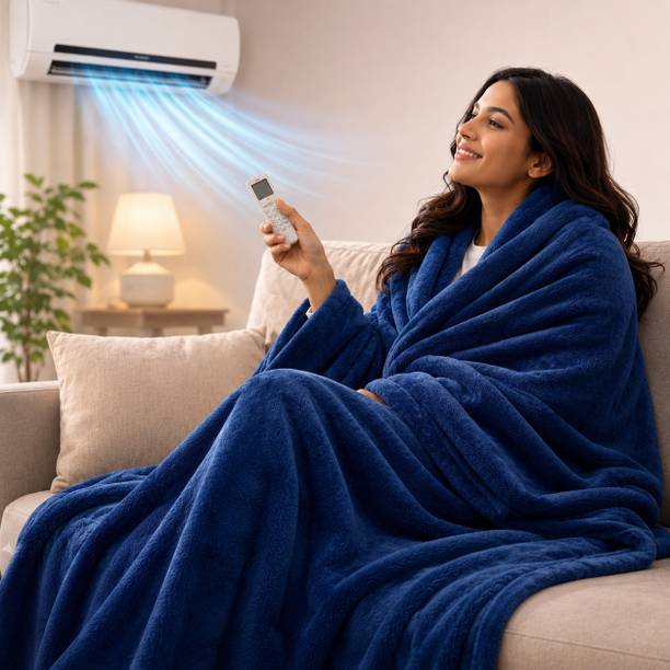 AROHA Printed Double AC Blanket for  AC Room