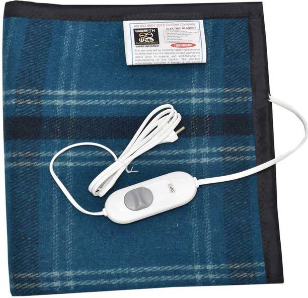 Warmth WEB Checkered Single Electric Blanket for  Heavy Winter