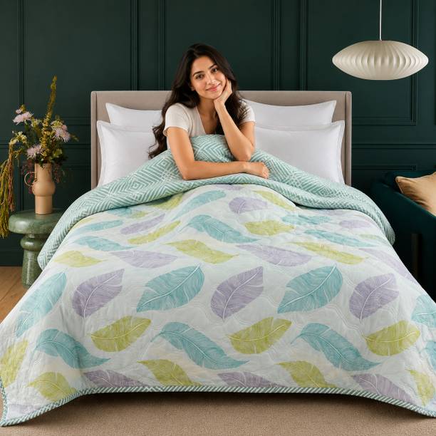 TINDLER KNOTS Printed Double Comforter for  AC Room