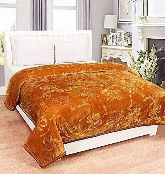 Relaxfeel Floral Double Mink Blanket for  Mild Winter