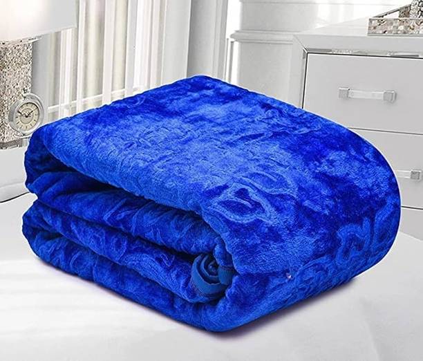 COZYEXPORTS Floral Single Mink Blanket for  Mild Winter