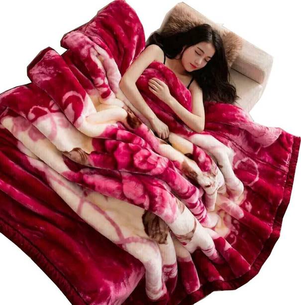 COZYEXPORTS Floral Double AC Blanket for  Heavy Winter