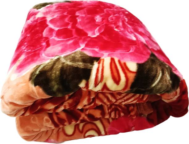 sangeeta Floral Double Mink Blanket for  Heavy Winter