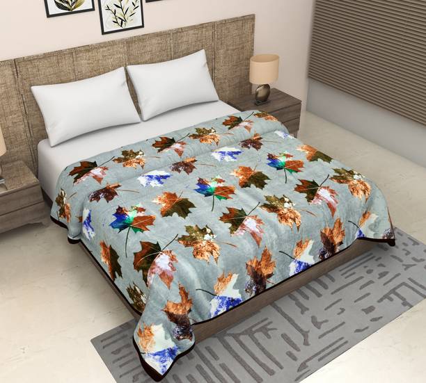 CARLTON LONDON Striped King Coral Blanket for  AC Room