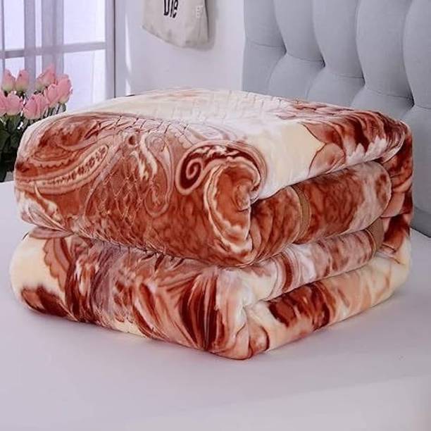 HOLYKRAFT Floral Double Mink Blanket for  Heavy Winter