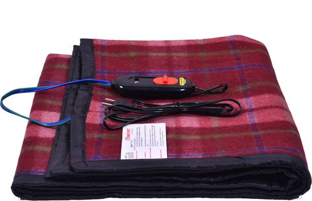 Higa Comfort Checkered Single Electric Blanket for  Heavy Winter