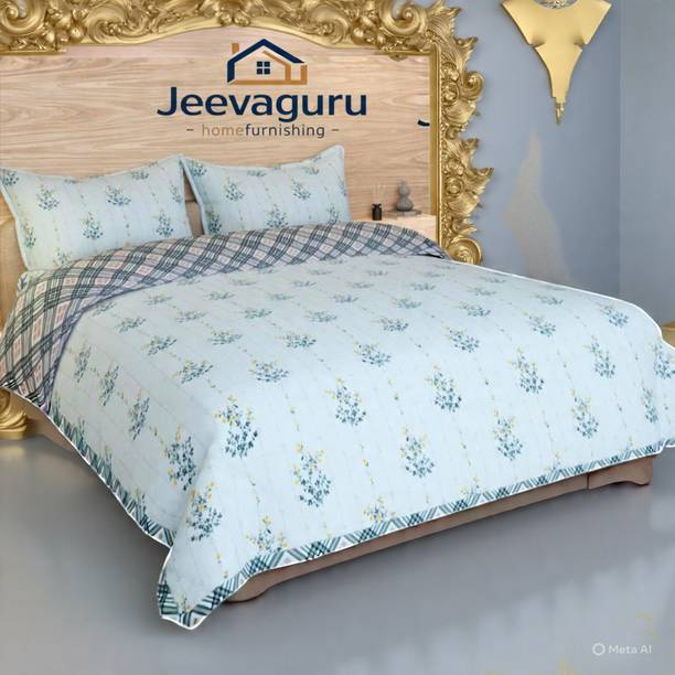 jeevaguru Printed, Floral King Comforter for  AC Room