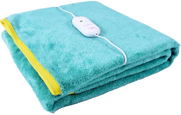 BLUSH & BLOOM Solid Single Electric Blanket for  Heavy Winter