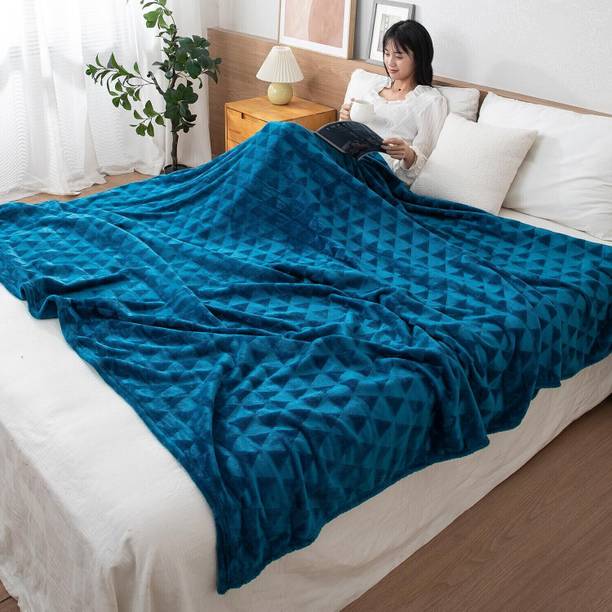 HOKiPO Solid Queen Fleece Blanket for  Heavy Winter