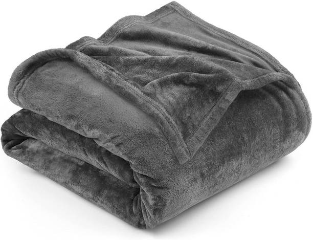 Cotton Bolls Textiles Solid Single Fleece Blanket for  Mild Winter