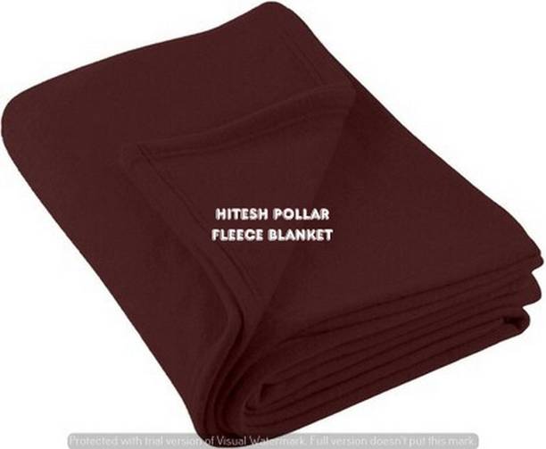 AN Poller Self Design Single Fleece Blanket for  Mild Winter