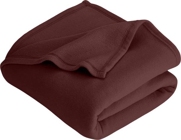 HOMIEE Solid Double Fleece Blanket for  AC Room