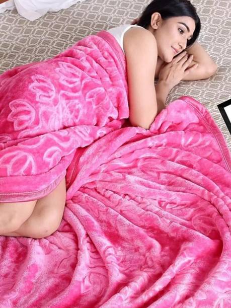 MFI Embroidered Double Woollen Blanket for  Heavy Winter