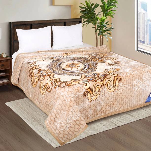 Signature Printed Double Mink Blanket for  Heavy Winter