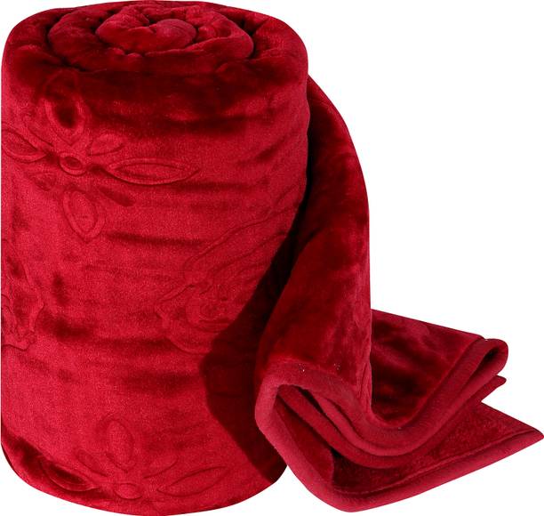 IWS Self Design Double Mink Blanket for  Mild Winter